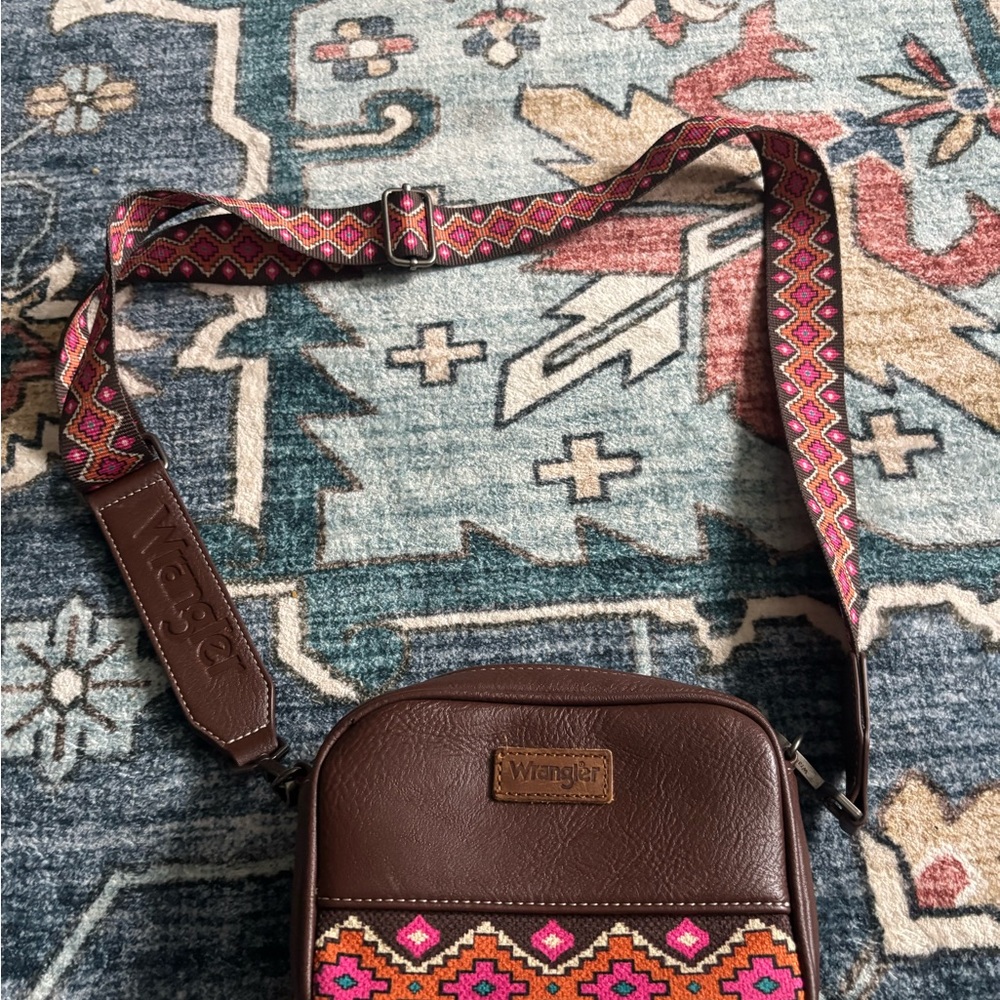 Wrangler Brown and Pink Shoulder Bag